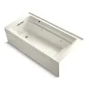 Kohler 1124-RAW-96 Archer 72" x 36" Alcove Whirlpool Heated Bath Right Drain Biscuit