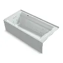 Kohler 1124-XGHLA-95 Archer 72" x 36" Alcove Heated Bubble Massage Air Bath Left Drain Ice Grey