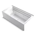 Kohler 1124-XGHRA-0 Archer 72" x 36" Alcove Heated Bubble Massage Air Bath Whirlpool Right Drain White