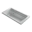 Kohler 1124-XHGH-95 Archer 72" x 36" Drop-in Heated Bubble Massage Air Bath Whirlpool Ice Grey