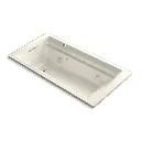 Kohler 1124-XHGH-96 Archer 72" x 36" Drop-in Heated Bubble Massage Air Bath Whirlpool Biscuit