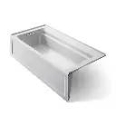 Kohler 1125-LA-95 Archer 72" x 36" Alcove Bath Left Drain Ice Grey