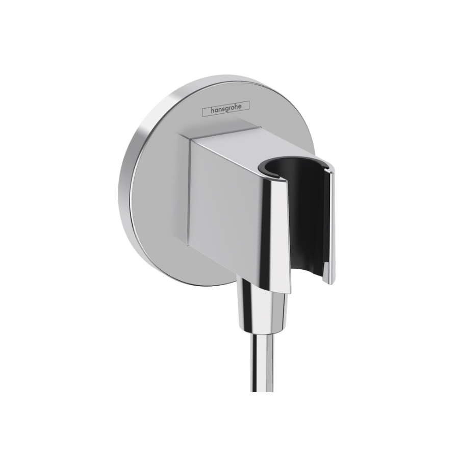 Hansgrohe 26888001 FixFit S Wall Outlet with Handshower Holder Chrome