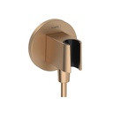 Hansgrohe 26888141 FixFit S Wall Outlet with Handshower Holder Brushed Bronze