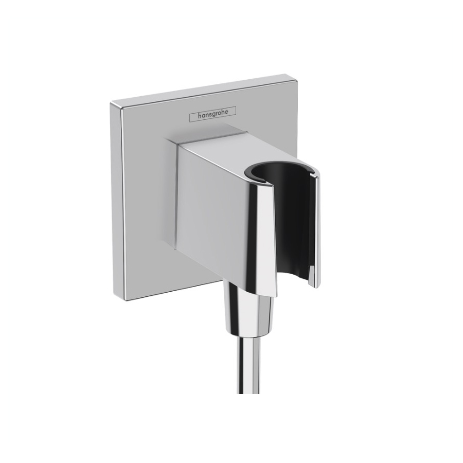 Hansgrohe 26889001 FixFit E Wall Outlet with Handshower Holder Chrome