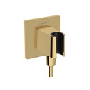 Hansgrohe 26889991 FixFit E Wall Outlet with Handshower Holder Polished Gold Optic
