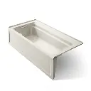 Kohler 1125-LAW-96 Archer 72" x 36" Alcove Bath Heated Surface Left Drain Biscuit