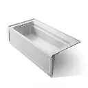 Kohler 1125-RA-95 Archer 72" x 36" Alcove Bath Right Drain Ice Grey