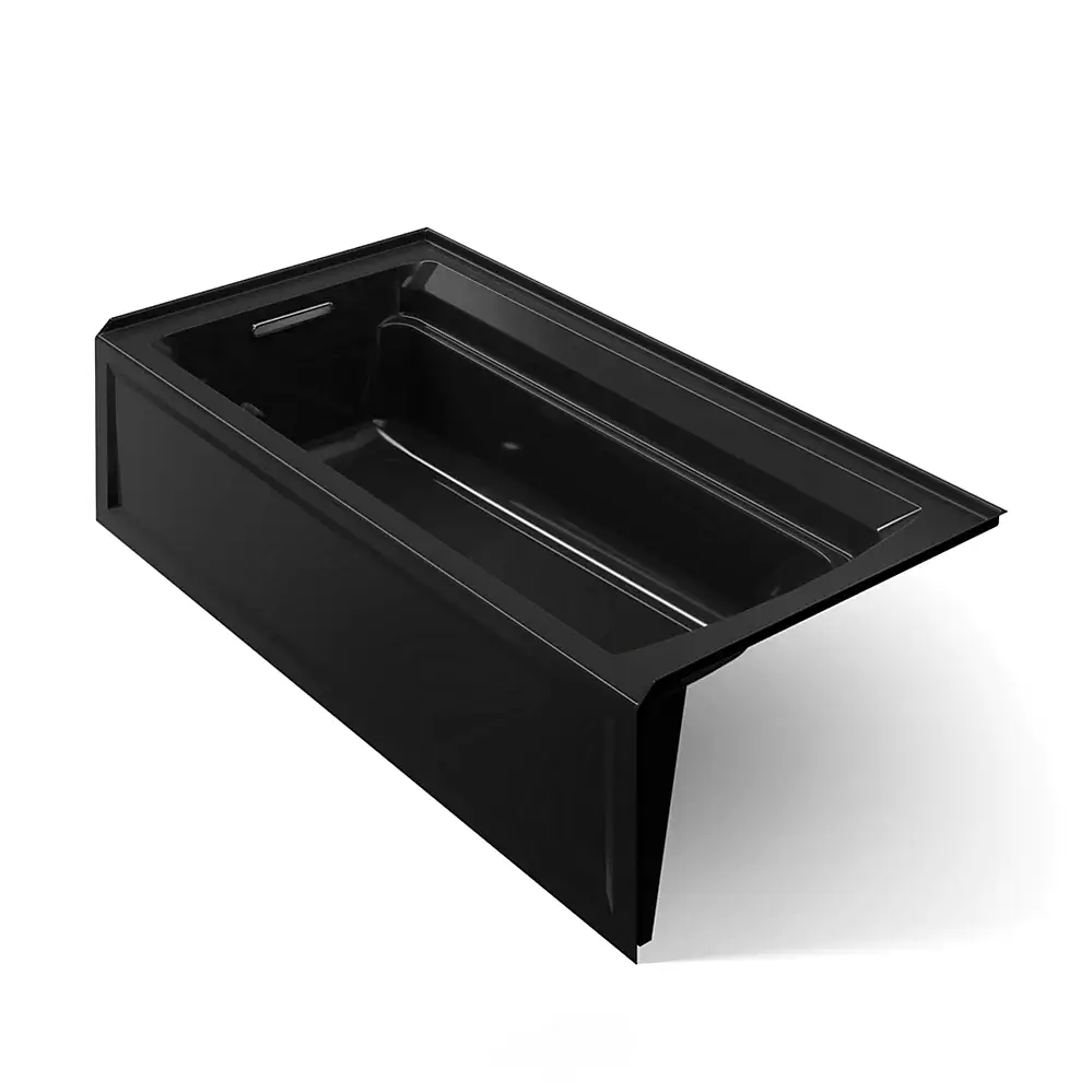 Kohler 1125-RAW-7 Archer 72" x 36" Alcove Heated Bath Right Drain Black