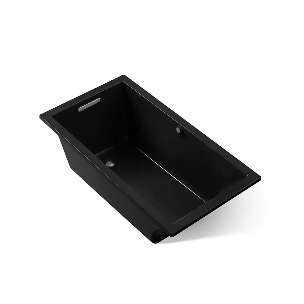 Kohler 1130-W1-7 Underscore 60" x 32" Drop-in Bath With Heated Surface Black