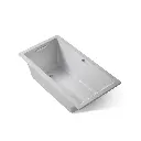 Kohler 1130-W1-95 Underscore 60" x 32" Drop-in Bath With Heated Surface Ice Grey