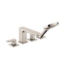 Hansgrohe 32557821 Metropol 4-Hole Roman Tub Set Trim Brushed Nickel