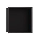 Hansgrohe 56098340 Wall Niche Matte Black With Design Frame Brushed Black Chrome