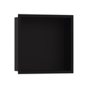 Hansgrohe 56098670 Wall Niche Matte Black With Design Frame Brushed Black Chrome