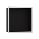 Hansgrohe 56098700 Wall Niche Matte Black With Design Frame Matte White