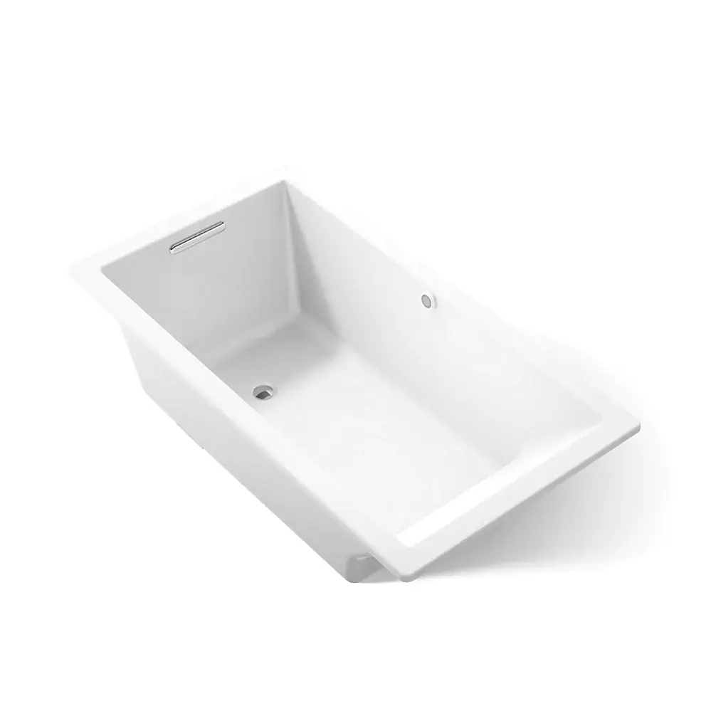 Kohler 1136-W1-0 Underscore 66" x 36" Drop-in Bath With Heated Surface White