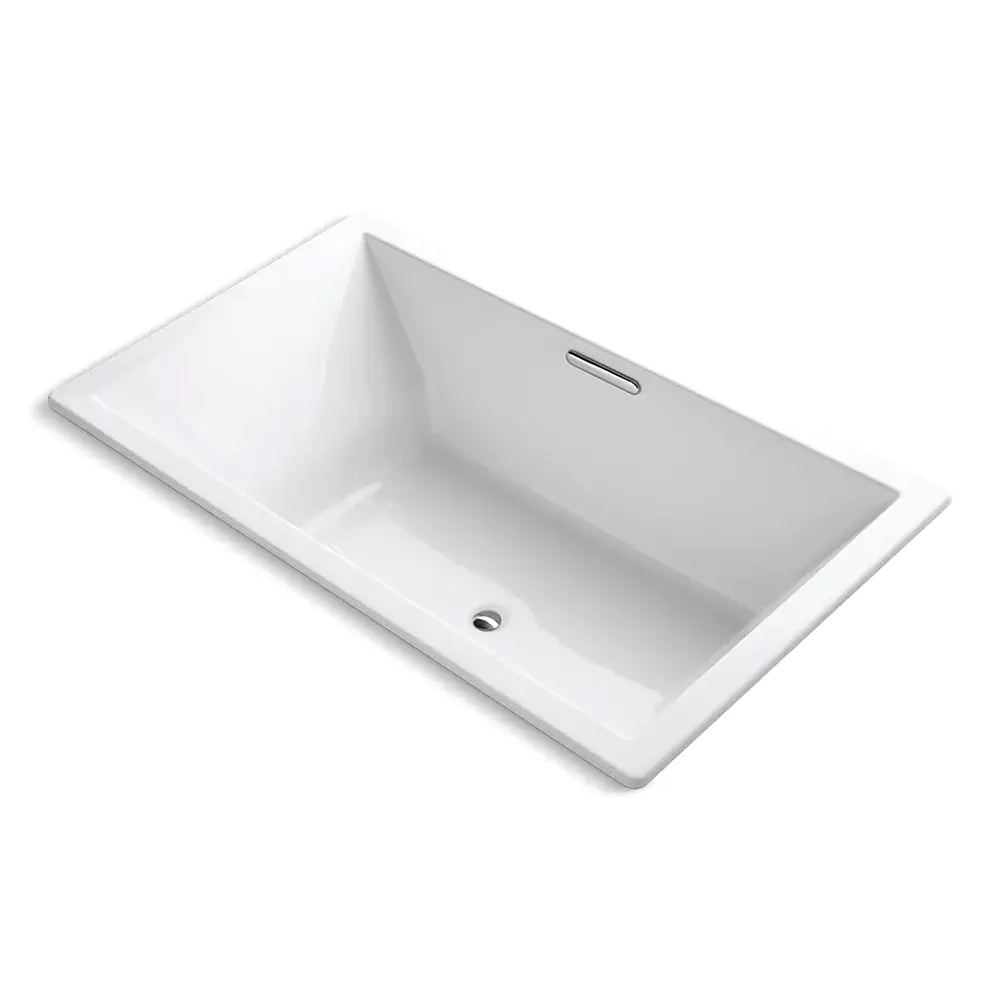 Kohler 1137-W1-0 Underscore 72" x 42" Drop-in Bath With Heated Surface White