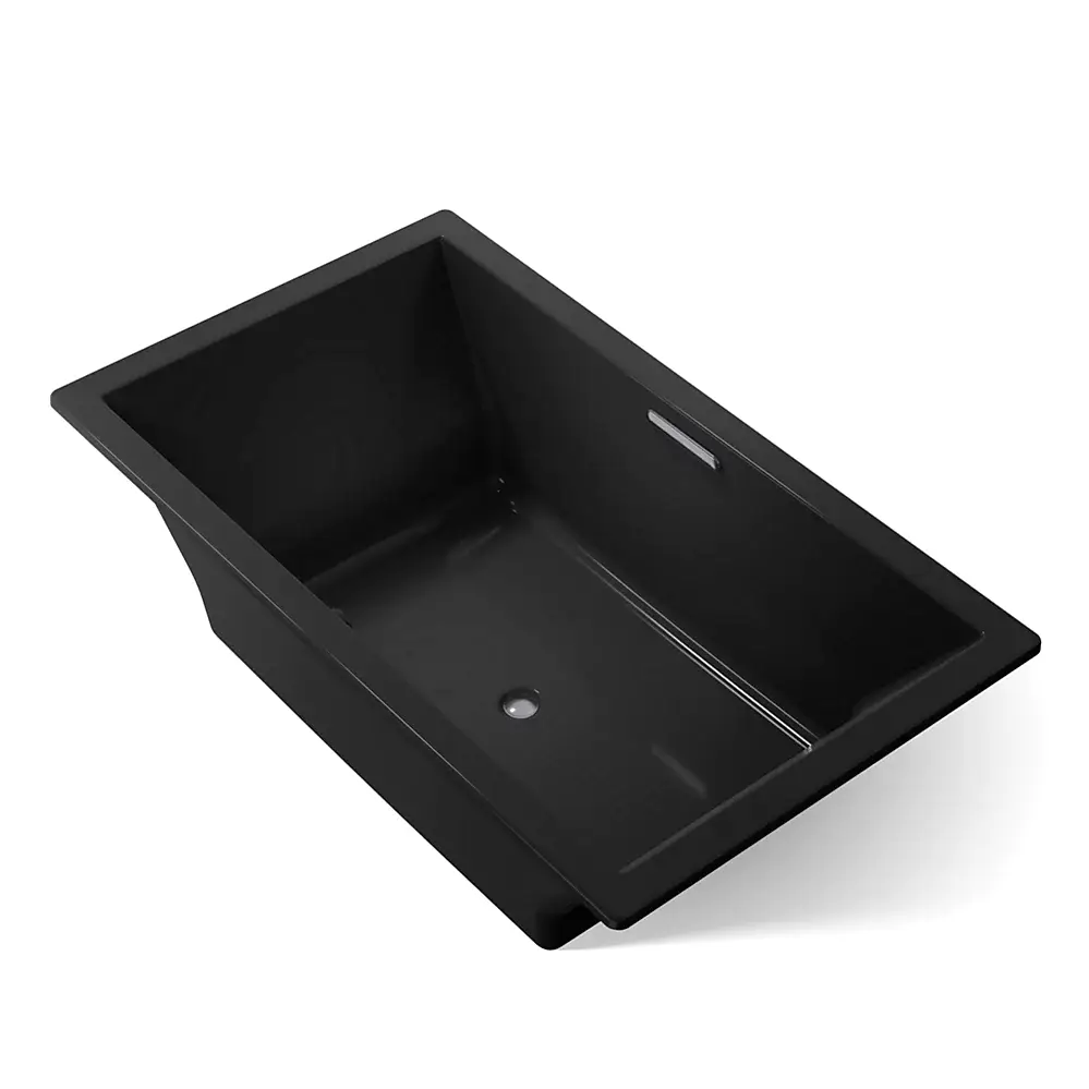Kohler 1137-W1-7 Underscore 72" x 42" Drop-in Bath With Heated Surface Black