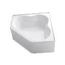 Kohler 1161-LA-0 Tercet 60" x 60" Corner Bath Integral Apron White
