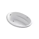 Kohler 1162-GH-0 Sunward 60" x 42" Drop-in Heated Bubble Massage Air Bath White