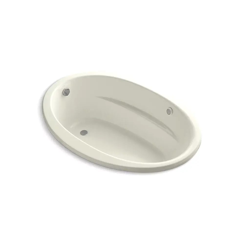Kohler 1162-GHW-96 Sunward 60" x 42" Drop-in Heated Bubble Massage Air Bath Biscuit