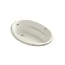 Kohler 1162-GHW-96 Sunward 60" x 42" Drop-in Heated Bubble Massage Air Bath Biscuit