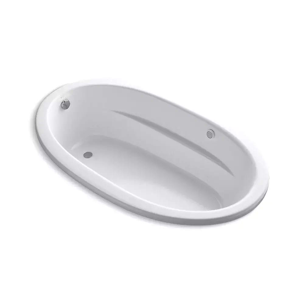 Kohler 1164-GH-0 Sunward 72" x 42" Drop-in Heated Bubble Massage Air Bath White