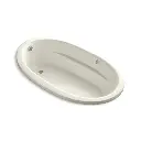 Kohler 1164-GH-96 Sunward 72" x 42" Drop-in Heated Bubble Massage Air Bath Biscuit