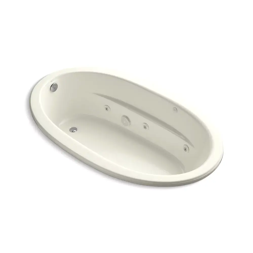 Kohler 1164-W1-96 Sunward 72" x 42" Drop-in Whirlpool Heated Bath Biscuit
