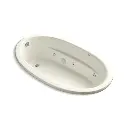 Kohler 1164-W1-96 Sunward 72" x 42" Drop-in Whirlpool Heated Bath Biscuit
