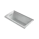 Kohler 1167-GHLF-95 Underscore 60" x 30" Alcove Heated Bubble Massage Air Bath Left Drain Ice Grey