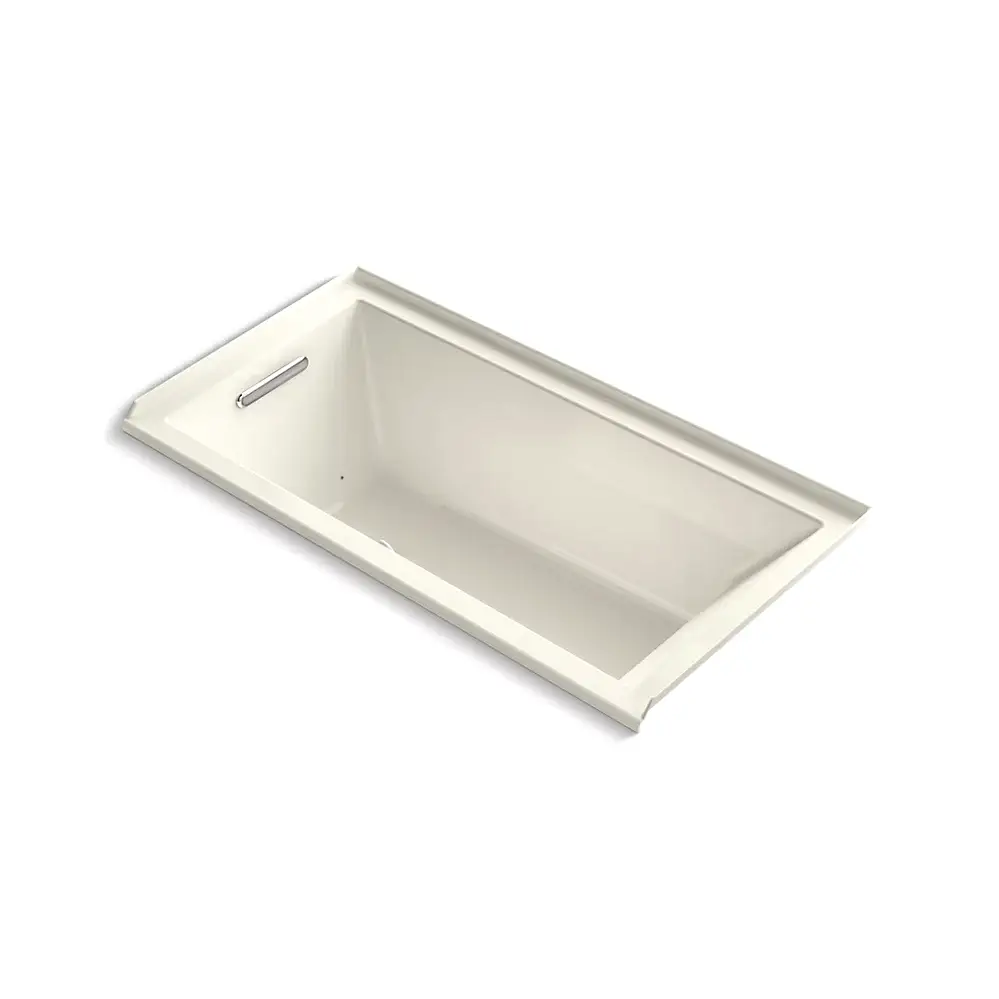 Kohler 1167-GHLF-96 Underscore 60" x 30" Alcove Heated Bubble Massage Air Bath Left Drain Biscuit