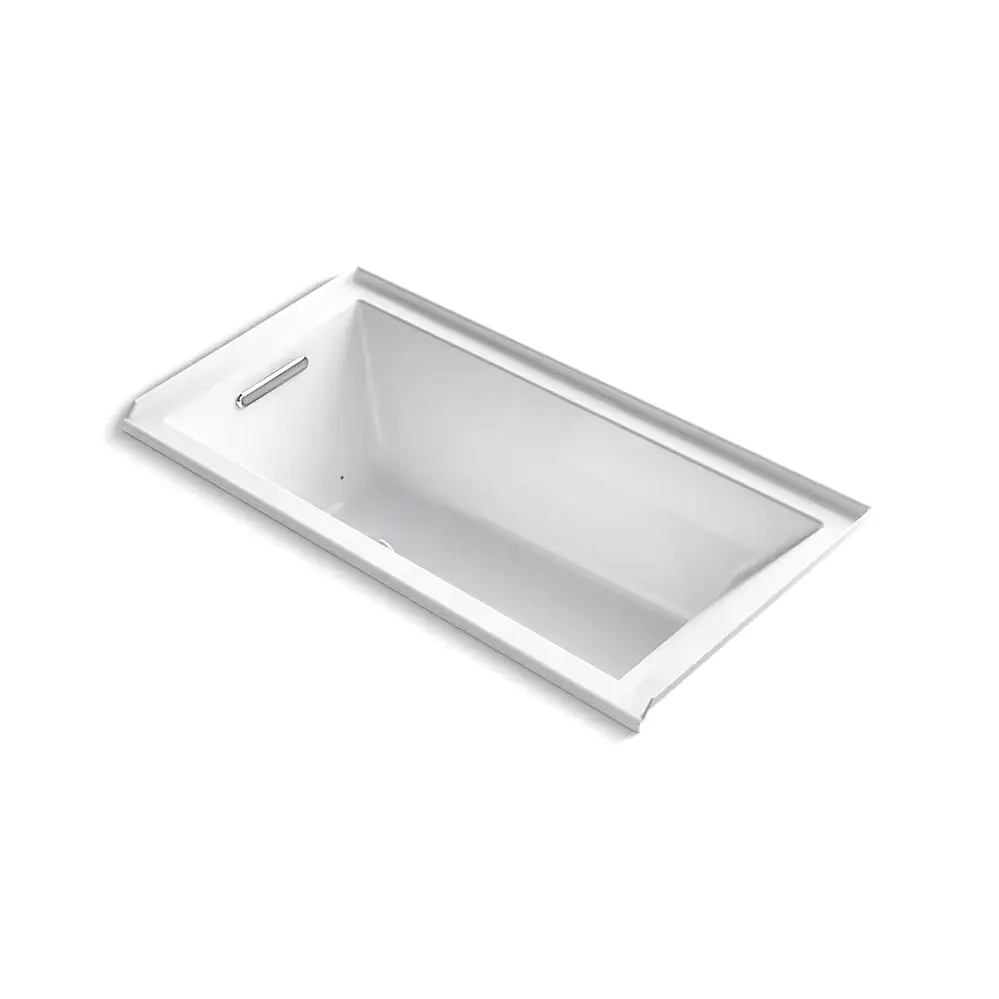 Kohler 1167-GHLW-0 Underscore 60" x 30" Alcove Heated Bubble Massage Air Bath Left Drain White