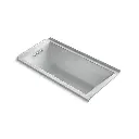 Kohler 1167-GHLW-95 Underscore 60" x 30" Alcove Heated Bubble Massage Air Bath Left Drain Ice Grey