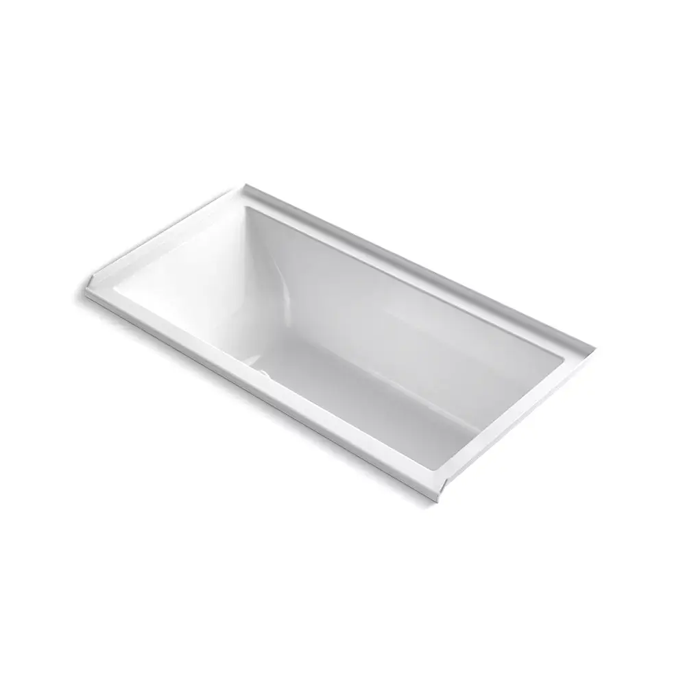 Kohler 1167-GHRF-0 Underscore 60" x 30" Alcove Heated Bubble Massage Air Bath Right Drain White
