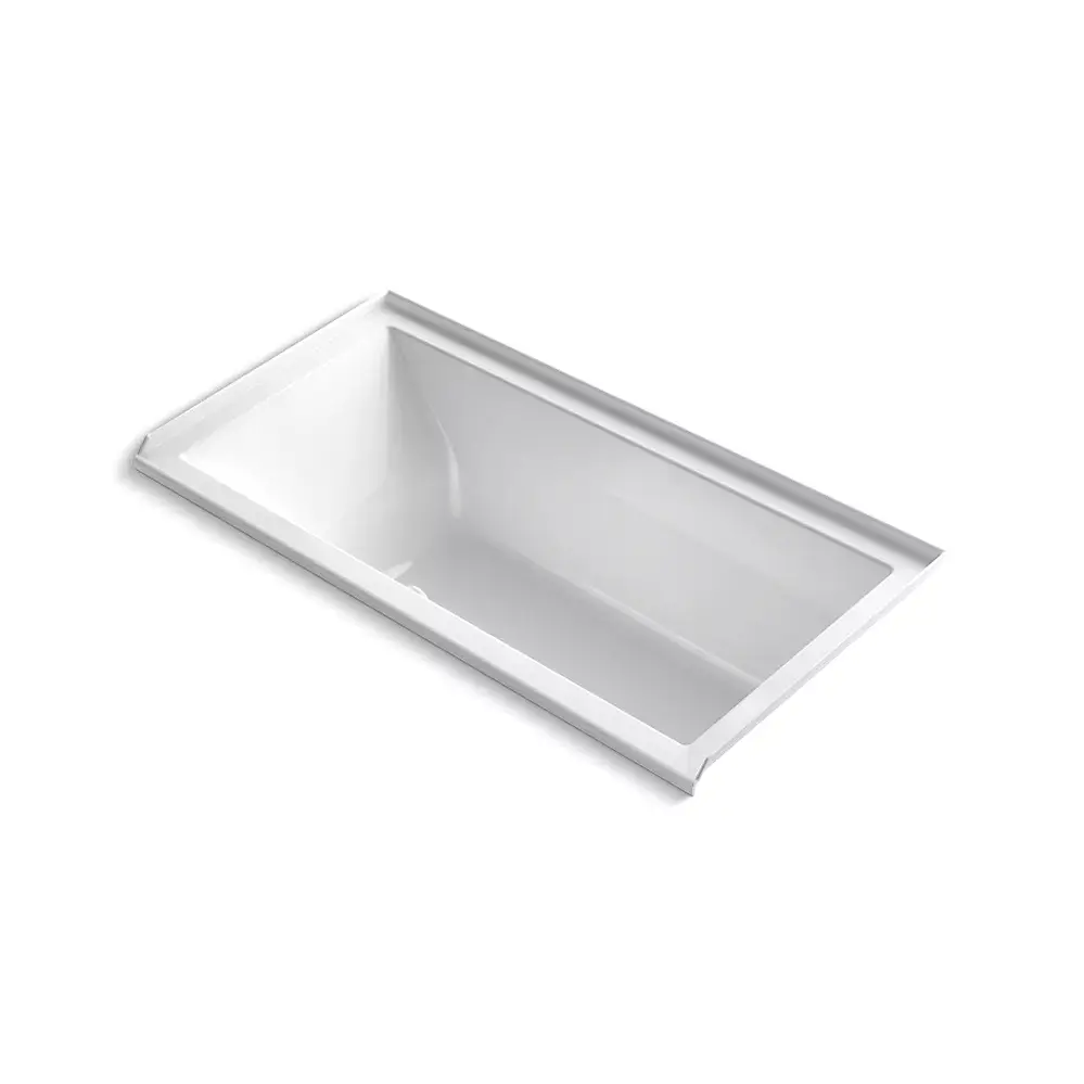 Kohler 1167-GHRW-0 Underscore 60" x 30" Alcove Heated Bubble Massage Air Bath Right Drain White