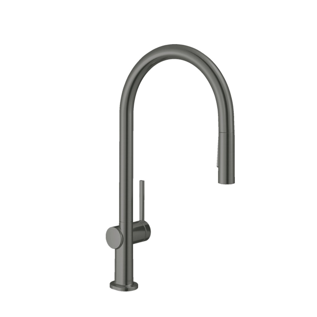 Hansgrohe 72800341 Talis N Kitchen Faucet O-Style 2-Spray Pull Down 1.75 GPM Brushed Black Chrome