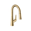 Hansgrohe 72815251 Talis S Prep Kitchen Faucet 2-Spray Pull-Down Brushed Gold Optic