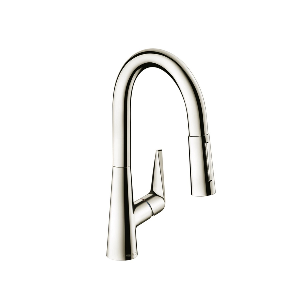 Hansgrohe 72815831 Talis S Prep Kitchen Faucet 2-Spray Pull-Down Polished Nickel