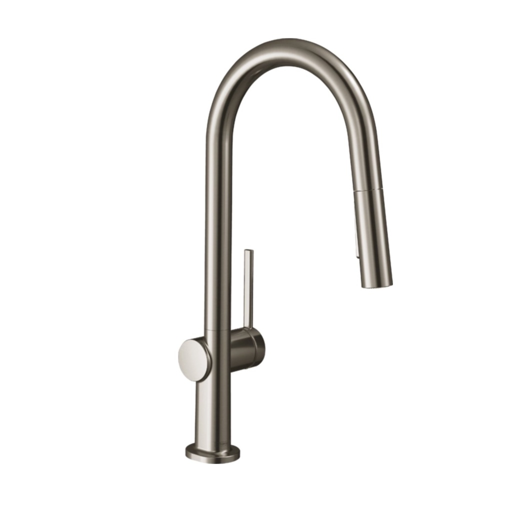 Hansgrohe 72846801 Talis N Higharc Kitchen Faucet A-Style 2-Spray Pull-Down Steel Optic Finish