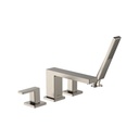 Hansgrohe 73444821 Tecturis E 4-Hole Roman Tub Set Trim With 1.75 Handshower Brushed Nickel