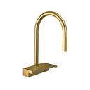 Hansgrohe 73837251 Aquno Select Higharc Kitchen Faucet 3-Spray Pull-Down Brushed Gold Optic