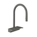 Hansgrohe 73837341 Aquno Select Higharc Kitchen Faucet 3-Spray Pull-Down Brushed Black Chrome