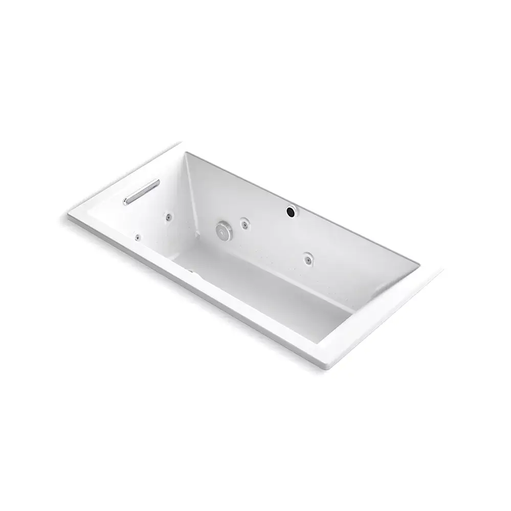 Kohler 1167-XHGH-0 Underscore 60" x 30" Drop-in Heated whirlpool Bubble Massage Air Bath White