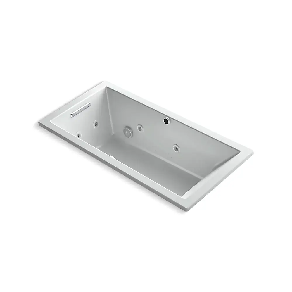 Kohler 1167-XHGH-95 Underscore 60" x 30" Drop-in Heated whirlpool Bubble Massage Air Bath Ice Grey
