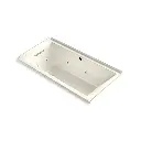 Kohler 1167-XHGHL-96 Underscore 60" x 30" Alcove Heated Bubble Massage Whirlpool Left Drain Biscuit