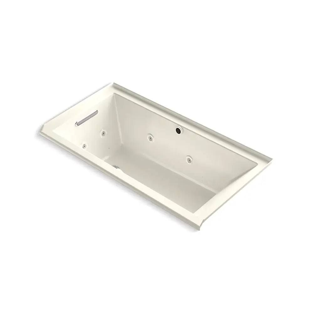 Kohler 1167-XHGHR-96 Underscore 60" x 30" Alcove Heated Bubble Massage Whirlpool Right Drain Biscuit