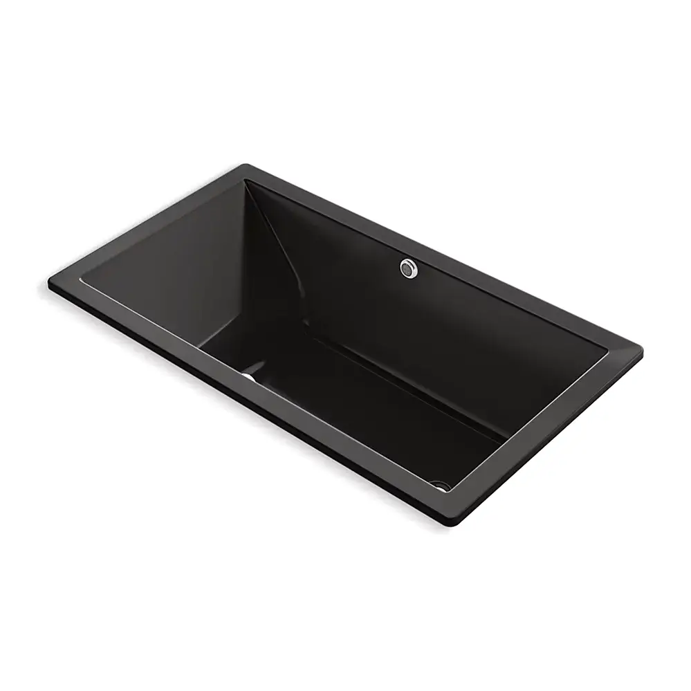 Kohler 1173-GHW-7 Underscore 66" x 36" Drop-in Heated Bubble Massage Air Bath Black