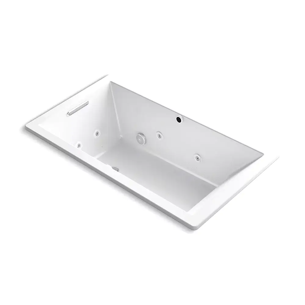 Kohler 1173-XHGH-0 Underscore 66" x 36" Drop-in Heated Bubble Massage Whirlpool Air Bath White