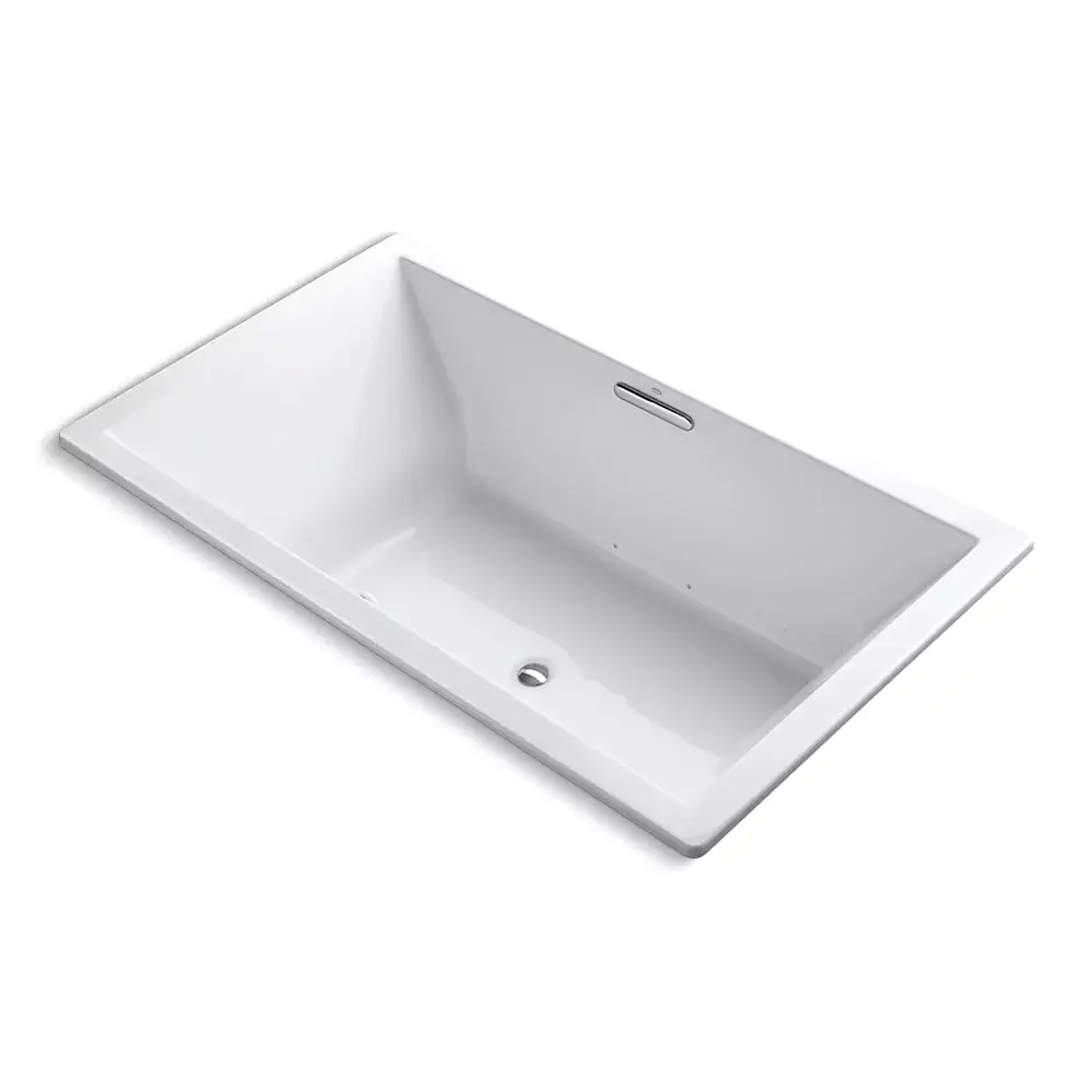 Kohler 1174-GH-0 Underscore 72" x 42" Drop-in Heated Bubble Massage Air Bath White